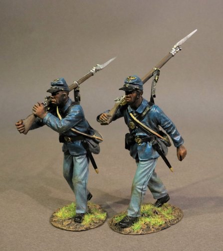 Two Infantry Advancing, 54th Regiment Massachusetts Volunteer Infantry