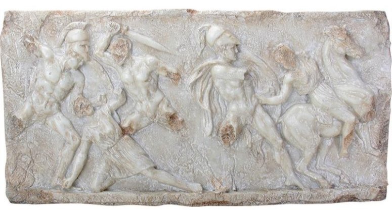 "Battle Between Greeks and Amazones" Plaque