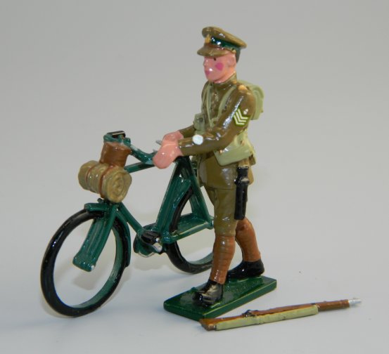 British Sergeant, Dorset Yeomanry with Bike