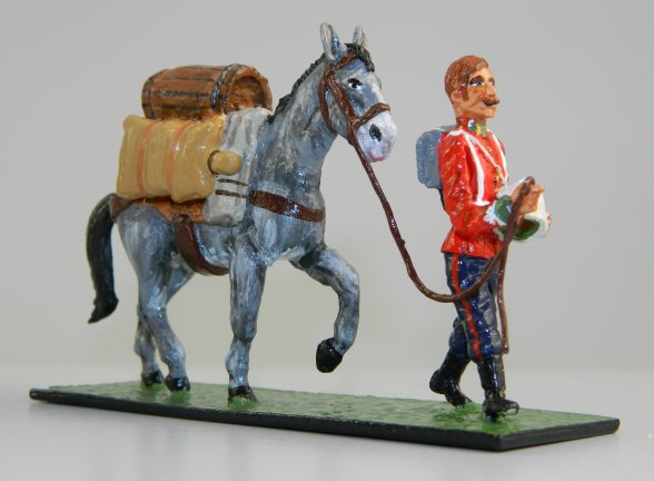 British 24th Foot & Mule Carrying Supplies
