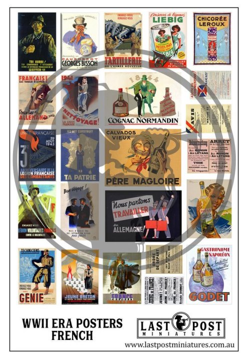 French WWII-Era Poster Set