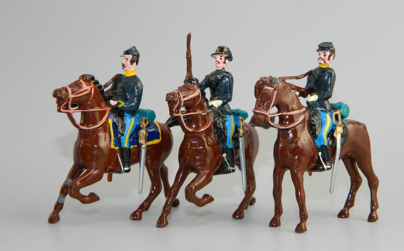 Three Mounted Civil War Troopers