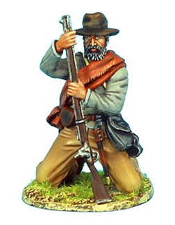 Confederate Infantry Kneeling Loading