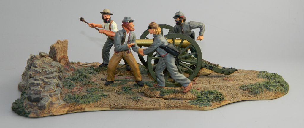 Confederate Artillery & Gun Crew Set #1 with Base