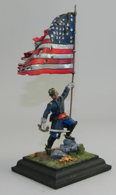 Union Officer with Flag Diorama