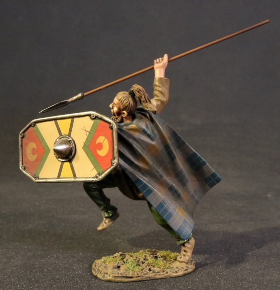 Germanic Cherusci Warrior Advancing with Spear & Shield