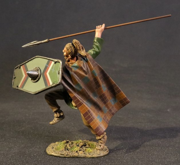 Germanic Cherusci Warrior Advancing with Spear & Shield