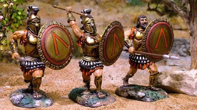 "Fury Unleashed" Three Spartans Charging