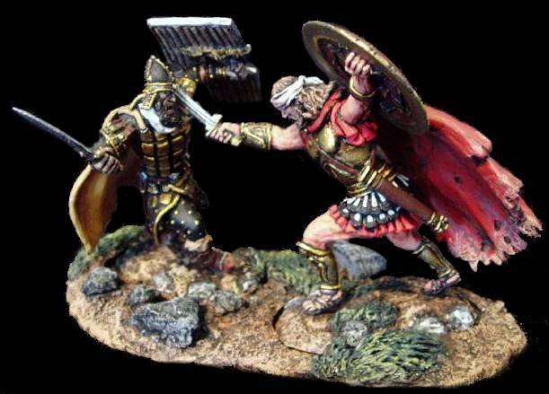"The Rocks Were Slippery with the Slaughter" 2 Figures & Terrain Base