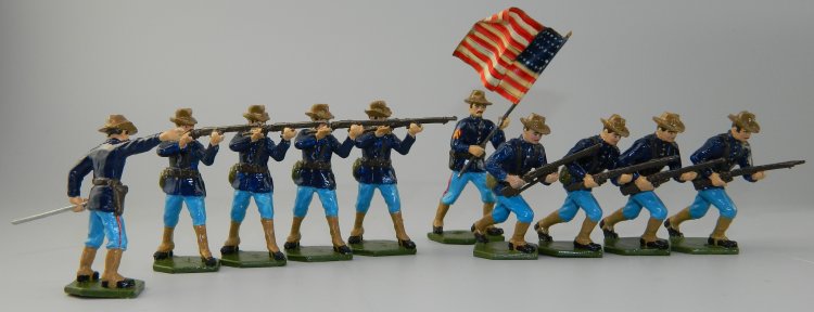 Peking Legation Guard Marines 1900 - Officer, Flag-bearer & 8 Marines