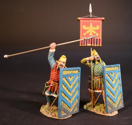 Persian Sparabara Standard Bearer and Officer