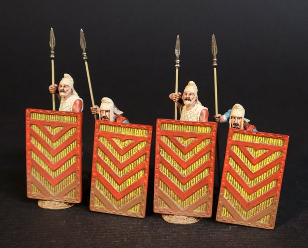 Four Persian Sparabara Spearmen