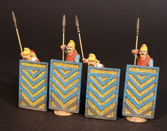 Four Persian Sparabara Spearmen