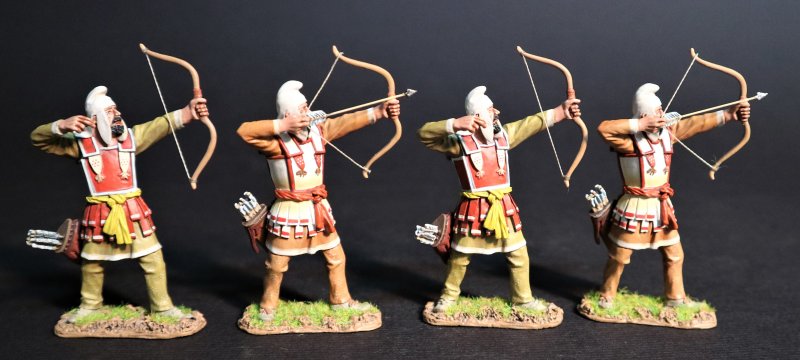 Four Persian Sparabara Archers