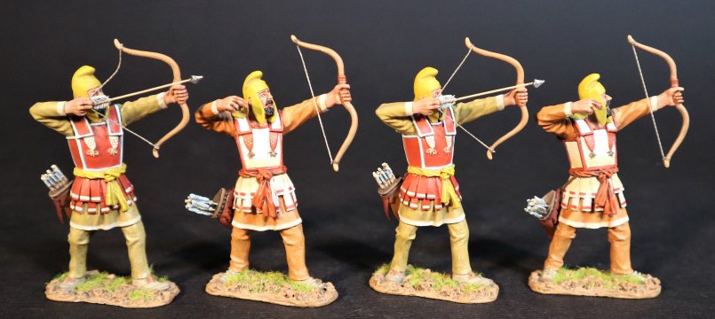 Four Persian Sparabara Archers