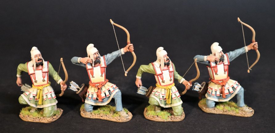 Four Persian Sparabara Archers