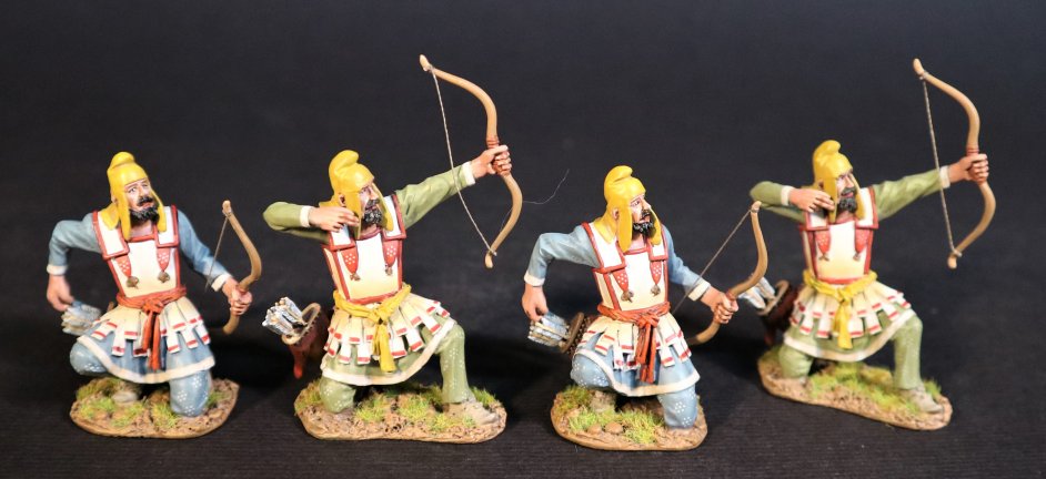 Four Persian Sparabara Archers