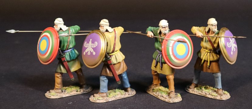 Four Persian Kardake Infantry - White Caps
