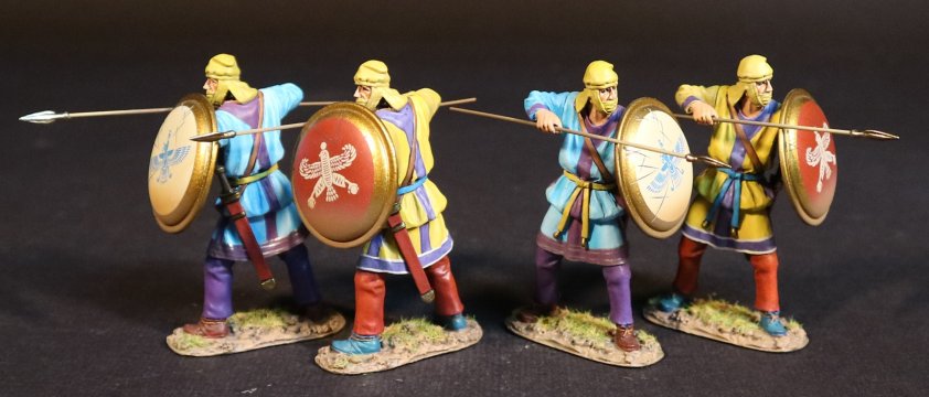 Four Persian Kardake Infantry - Yellow Caps