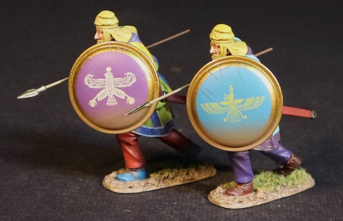 Two Persian Kardake Infantry - Yellow Caps
