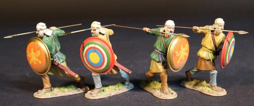 Four Persian Kardake Infantry - White Caps