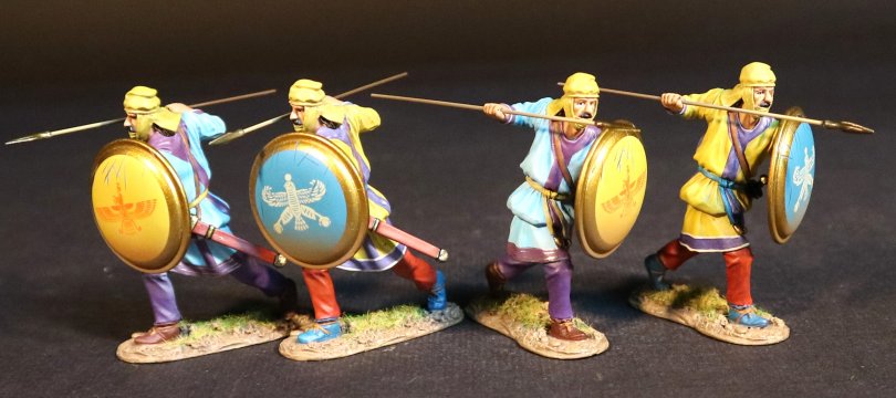 Four Persian Kardake Infantry - Yellow Caps