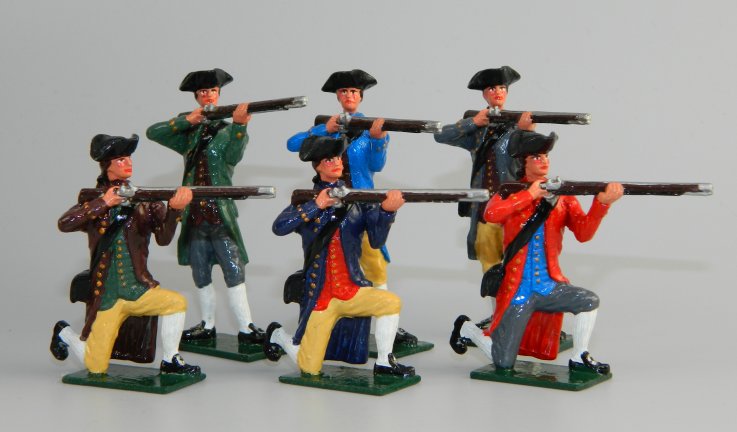 Six Continentals Standing & Kneeling Firing