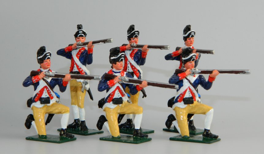 Six British Standing & Kneeling Firing