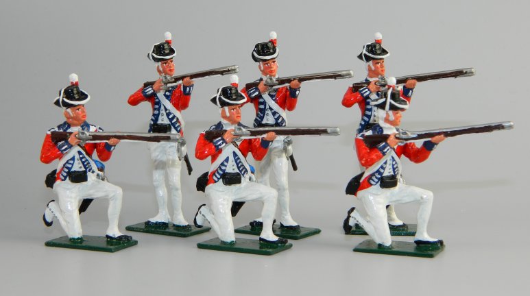 Six British Standing & Kneeling Firing