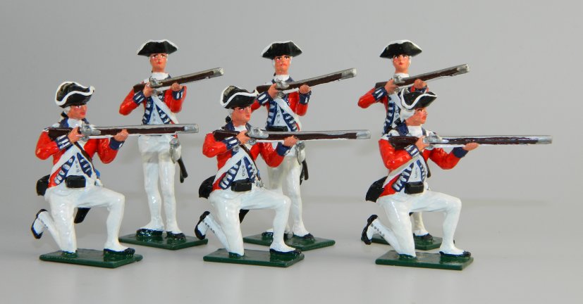 Six British Standing & Kneeling Firing