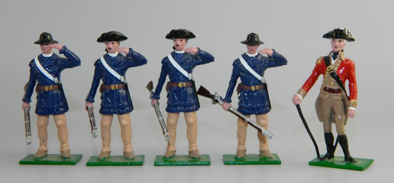 Maryland Regiment - Officer & 4 Saluting