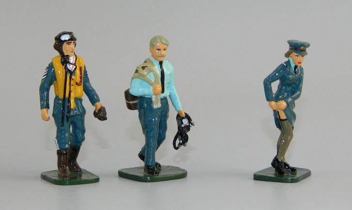 Two RAF Pilots with WAAF