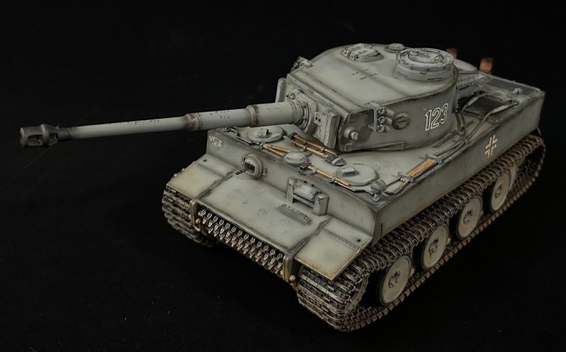 German Grey 502nd Heavy Panzer Battalion Tiger Tank “123”