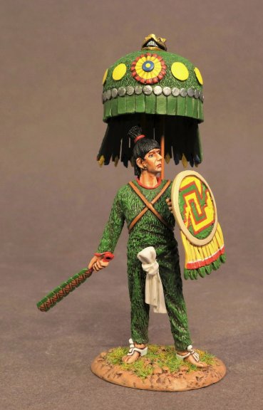Aztec Captain with Xolotl-Head Standard