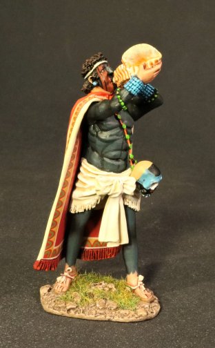 Aztec Priest with Conch Shell