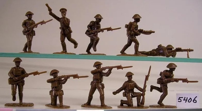 World War I British Army in Steel Helmets