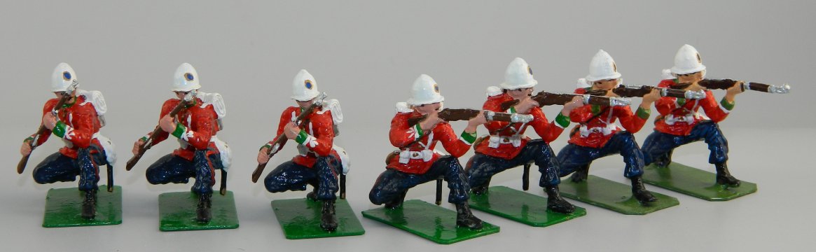 Seven 24th Foot Kneeling Firing