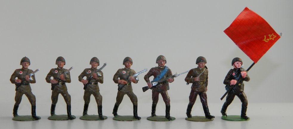 WWII Russian Soldiers Marching