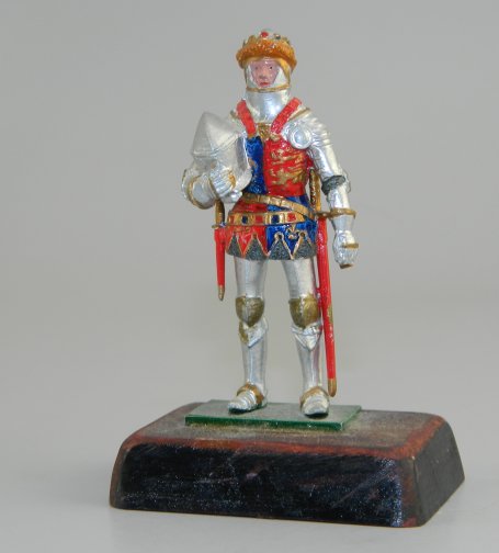 Medieval Knight on Wooden Base