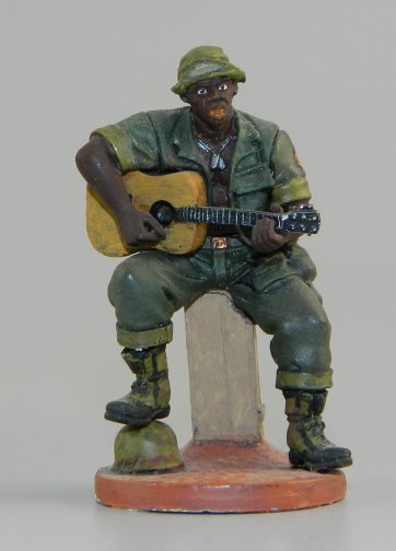 Soldier Playing Guitar