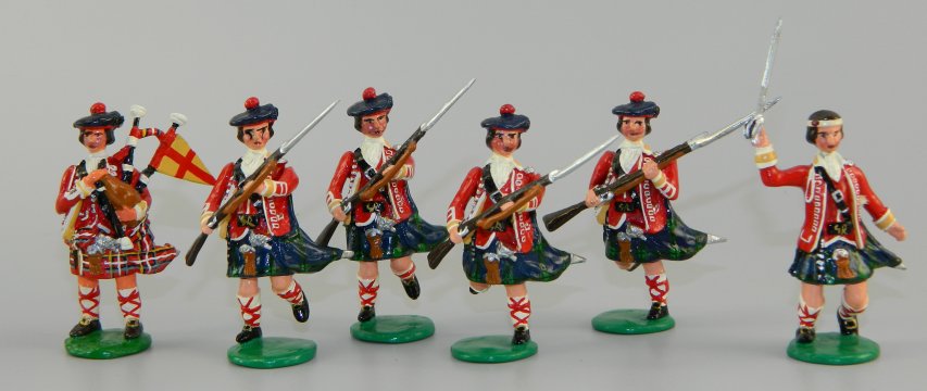 Garibaldi Toy Soldiers 42nd Foot Charging at Fort Ticonderoga