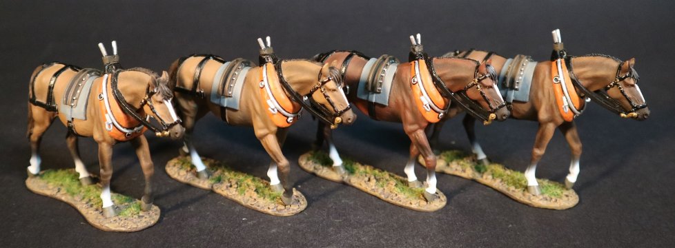 Four Horses for Carts or Wagons