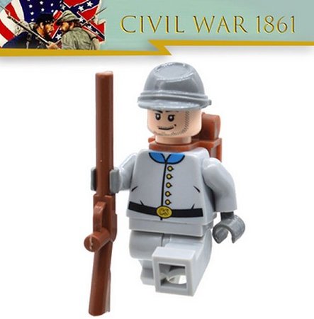 Southern Soldier Brick Building Figure