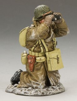Kneeling Officer with Binoculars