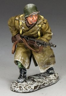 Advancing BAR Gunner in Great Coat