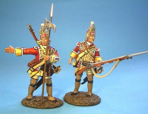 British Grenadier Sergeant and Corporal, 44th Regiment of Foot
