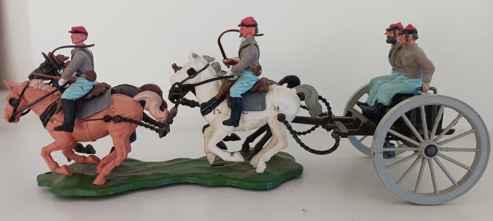 Confederate Limber Team & Cannon