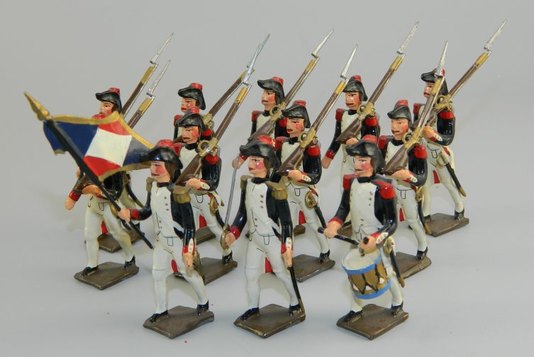 French Napoleonic Soldiers in Bicorn Hats