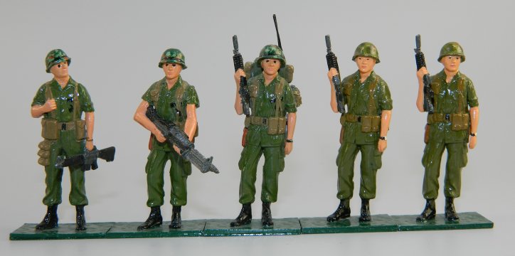 U. S. Marines in Helmets & Green Utilities, Vietnam