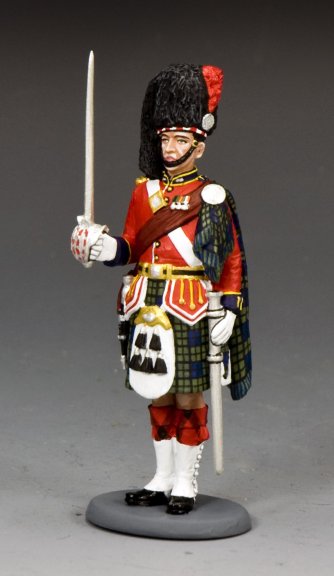 Black Watch Officer At Attention